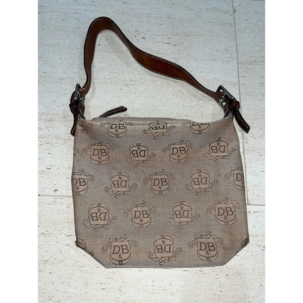 Dooney Bourke Vintage Leather Handbag Purse Brown Zip